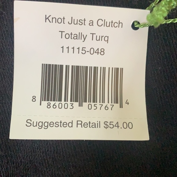 😀Vera Bradley Knot Just a Clutch Totally Turq Crossbody Bag - Picture 8 of 11